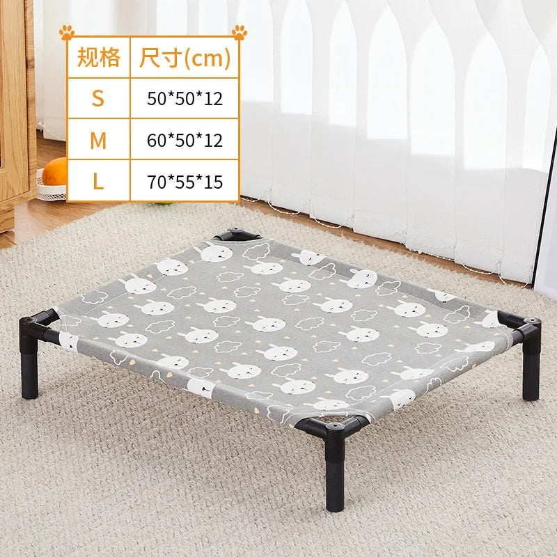 Elevated Folding Pet Camping Bed Portable Removable Washable Four Seasons