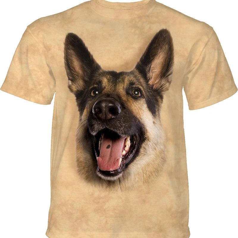 Cute Dog Face Graphics T Shirts Fashion Short Sleeve Funny 3D Animals Printed