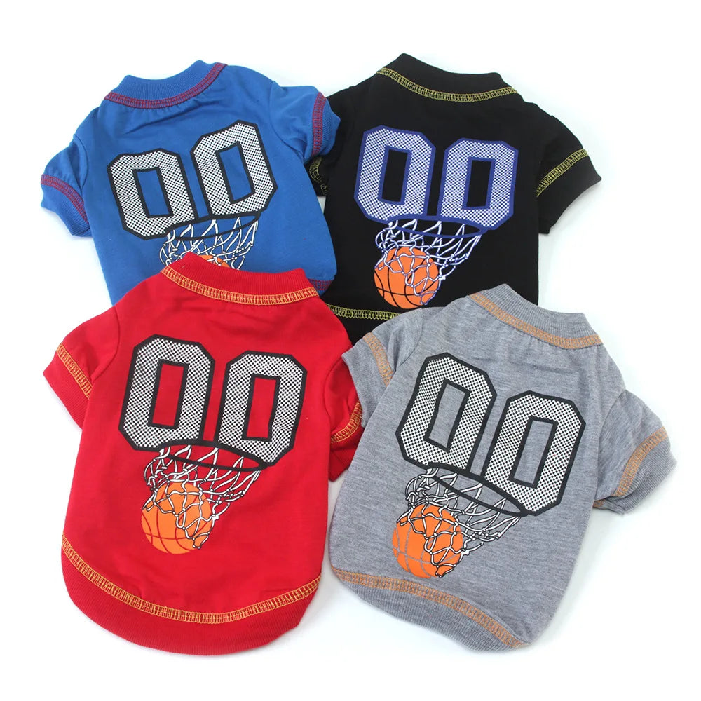 Baseball Jersey with Number for Small Dogs Spring Summer Shirts New Designer