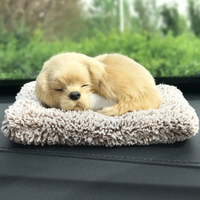 Car Dashboard Decor Cute Simulation Plush Dogs Toy Gift Auto Accessories