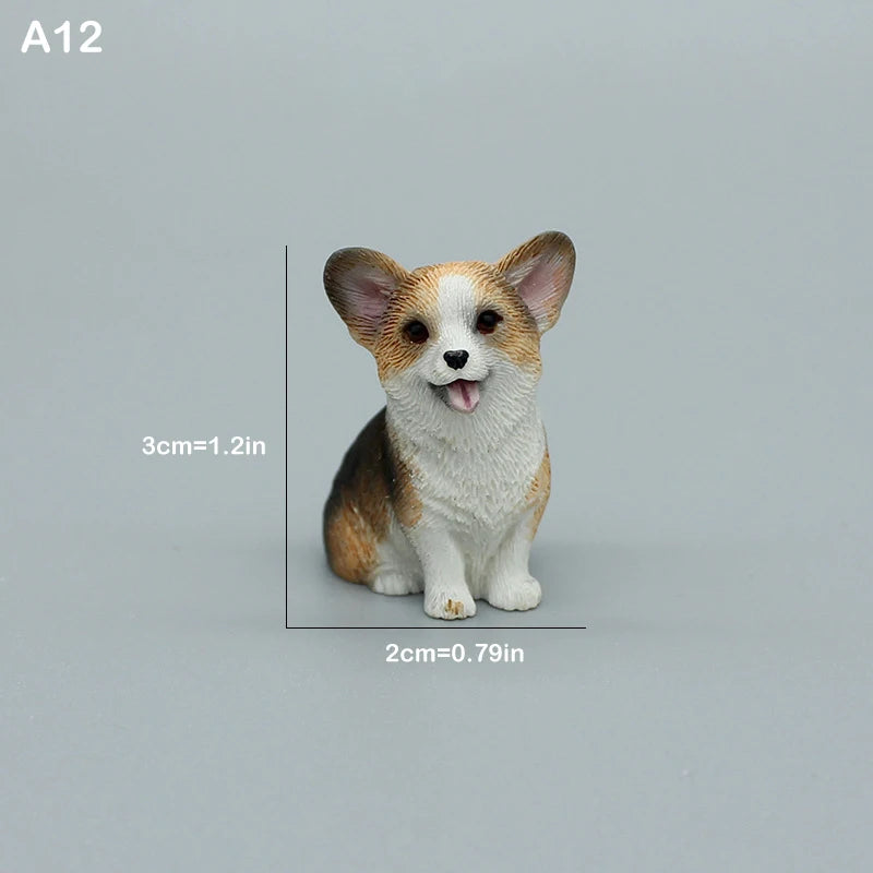 Cute Simulation Corgi Dog Car Dashboard Decoration Resin Figurine
