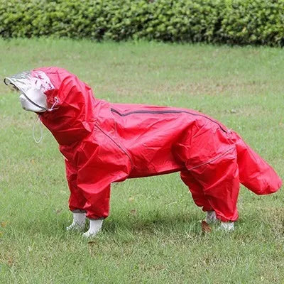 Medium to large dog all inclusive raincoat.