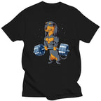 Dachshund Weightlifting Funny Gym T Shirts Graphic Cotton Streetwear Short Sleeve