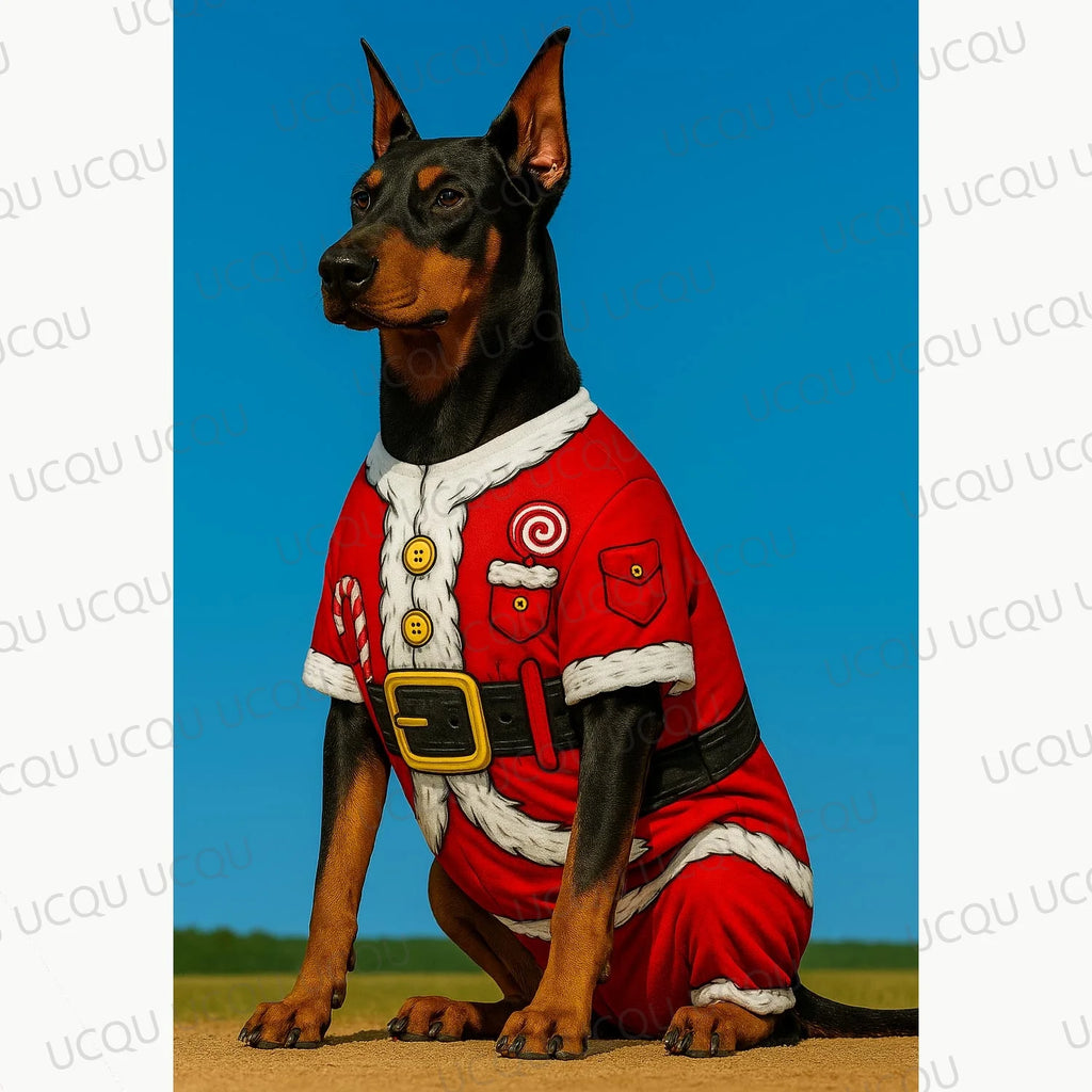 2026 Christmas Santa Claus T Shirt Outfit Dog Clothes