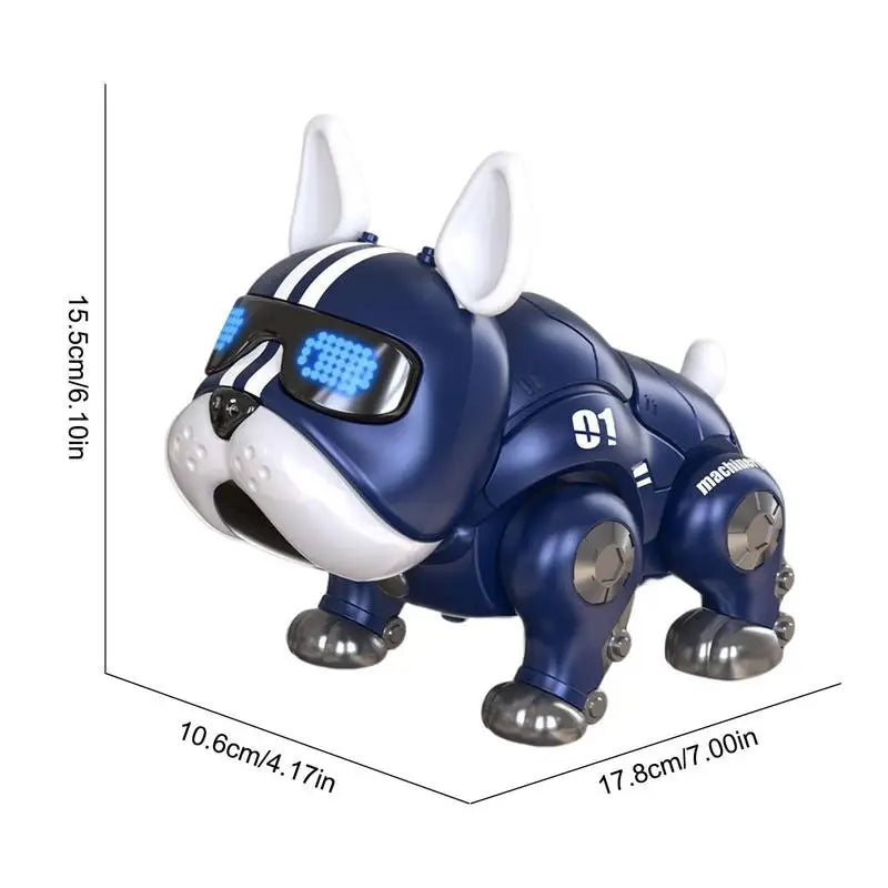Dance Music Bulldog Robot Intelligent Interactive Dog With Light