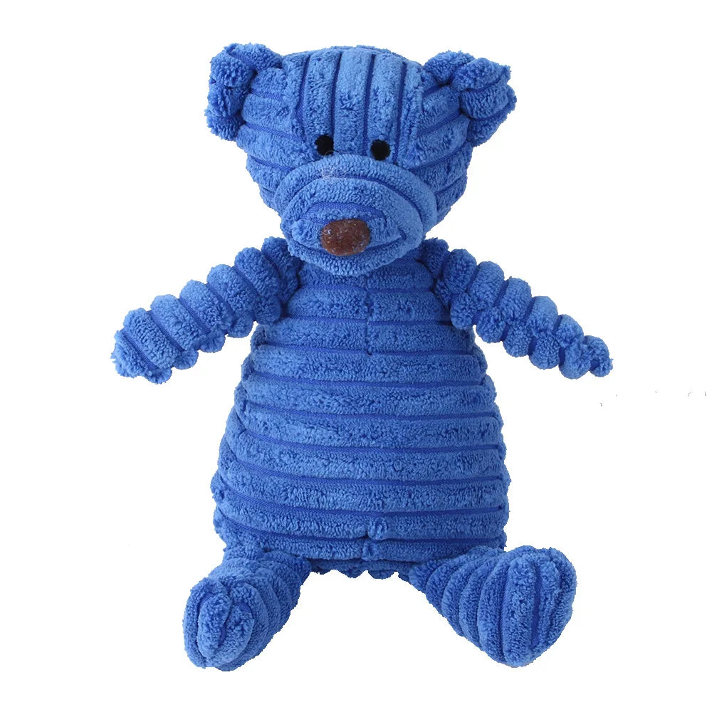 Corduroy Small Animal Plush Squeaky Dog Toy