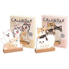 2026 New Cute Cat Dog Cartoon Desk Calendar