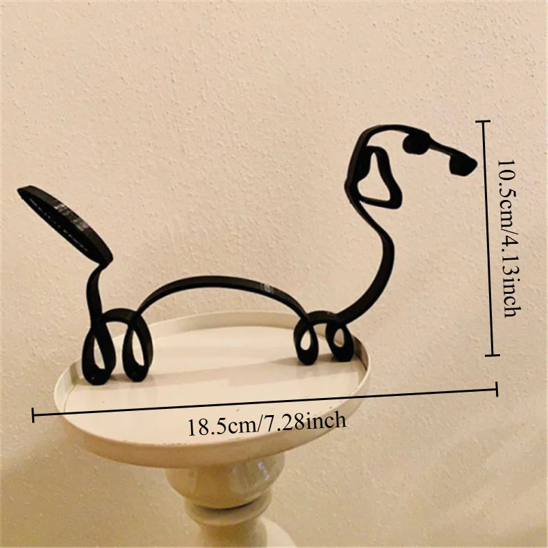 Metal Dog Art Iron Figurine Miniature