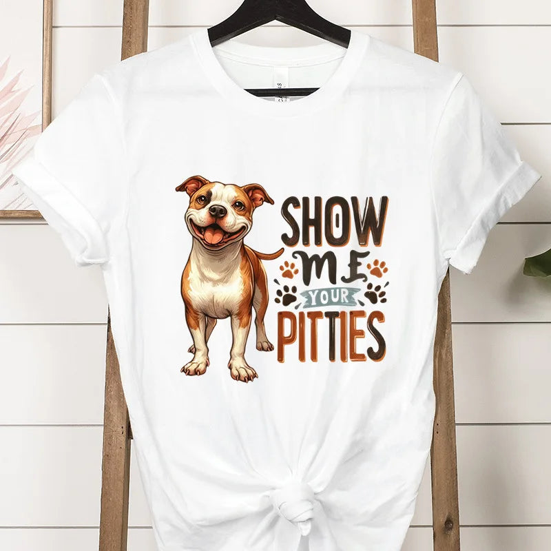 Cute Print T-shirts for Women Summer Short Sleeves Funn Streetwear