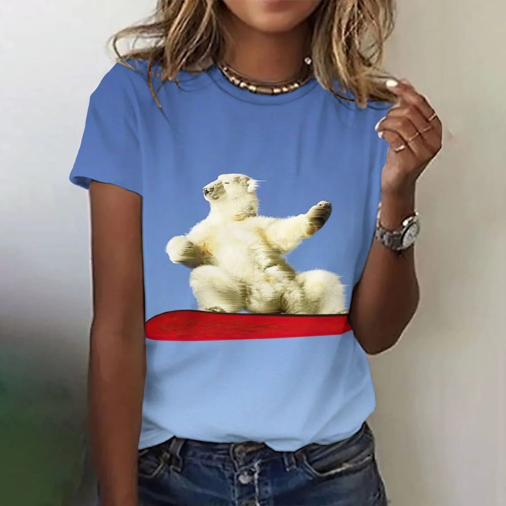 Funny Dog Pattern For Women Cute Animal 3d Printed T Shirts Summer Fashion
