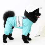Windproof Raincoat Adjustable Straps Antifouling Hooded with D Ring for Small Pets