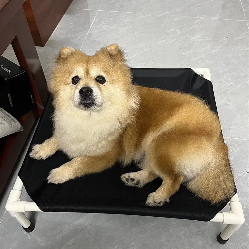 Pet Camping Bed Elevated for Dogs Folding Portable Removable Washable