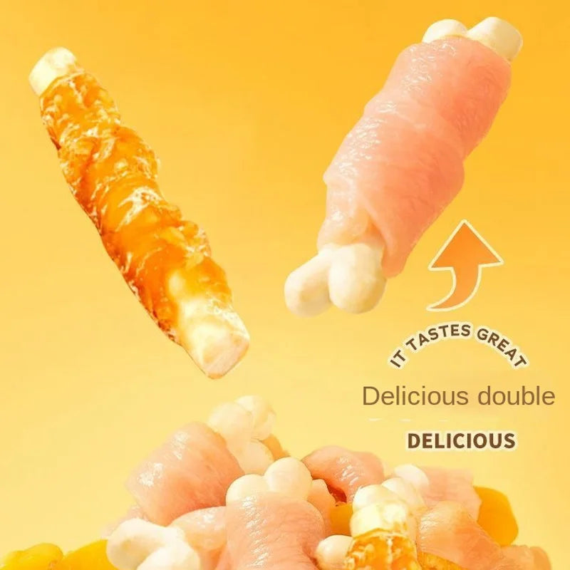 Nutritious Chicken Duck Wrapped In Cowhide Sticks Calcium Milk Sticks