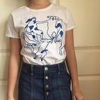 The Dance Dogs Dance Graphic Funny Printed T-Shirt Casual Stylish Short Sleeve Shirt