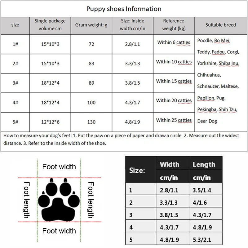 Dog Shoes Non-Slip Soles Thick Plush Protection Paw Climbing Pet Booties