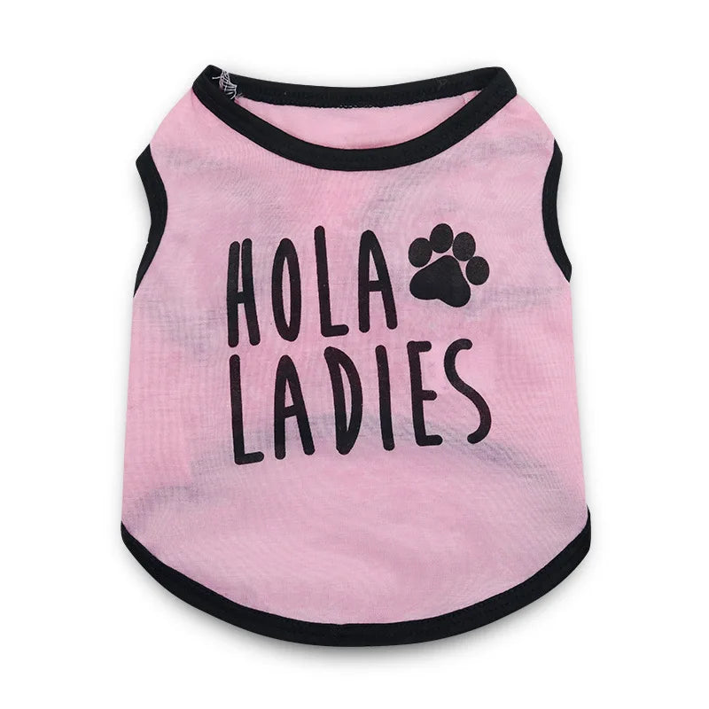 Funny Summer Small Pet Shirts Cool Breathable Dog Outfit Soft Shirt
