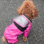 Small Raincoat "The Dog Face" Pet Clothes Jumpsuit Jacket Water Resistant for Small Dogs