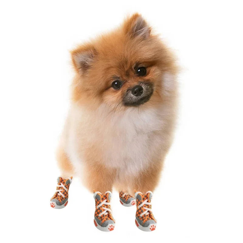 Teddy Bears Soft Sole Shoes Small Dog Breathable Set of 4 Summer Pet Shoes