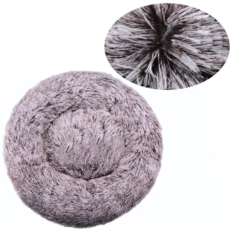 40-90cm Round Pet Bed Super Soft Plush for Small Medium Dog House