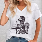 Vintage Dog T-Shirt Coffee Dachshund Mom Short Sleeve Fashion Funny T Shirts