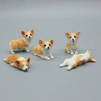 Cute Simulation Corgi Dog Car Dashboard Decoration Resin Figurine