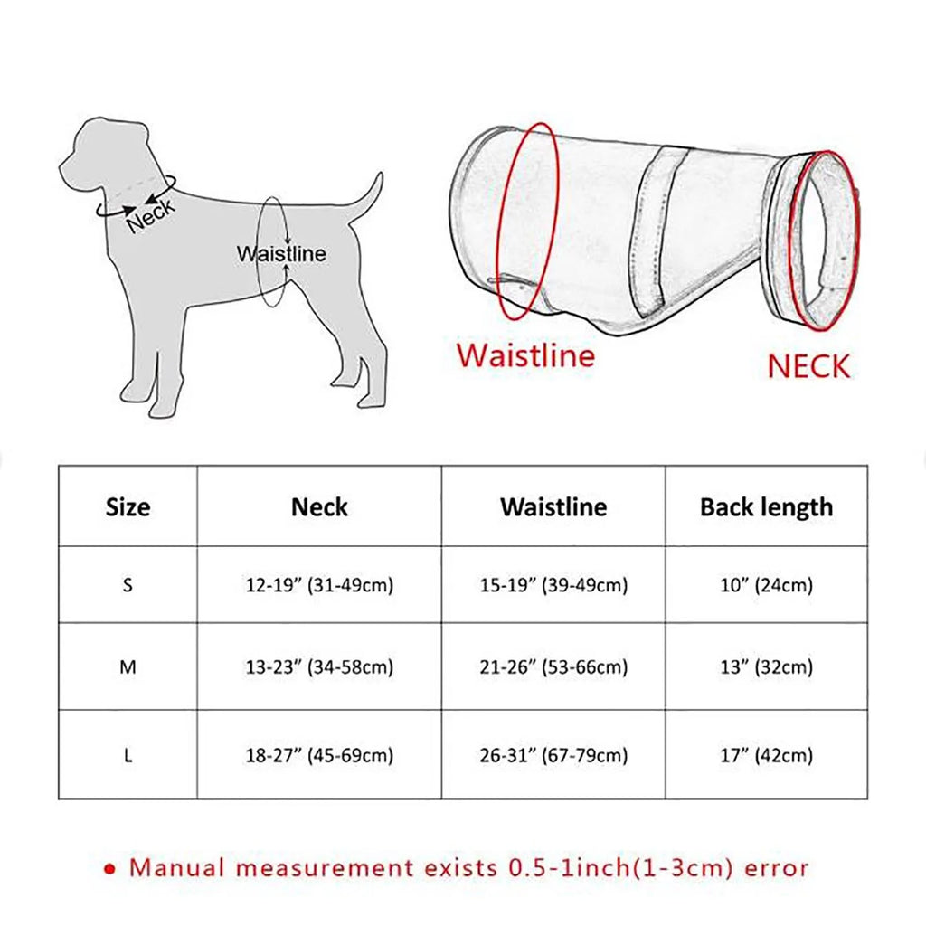 Reflective Dog Vest Night Safety Fluorescent Visibility Pet Coat Waterproof
