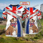 Personalized With Name Dog Pitbull 3D All Over Printed T-Shirt Summer Casual