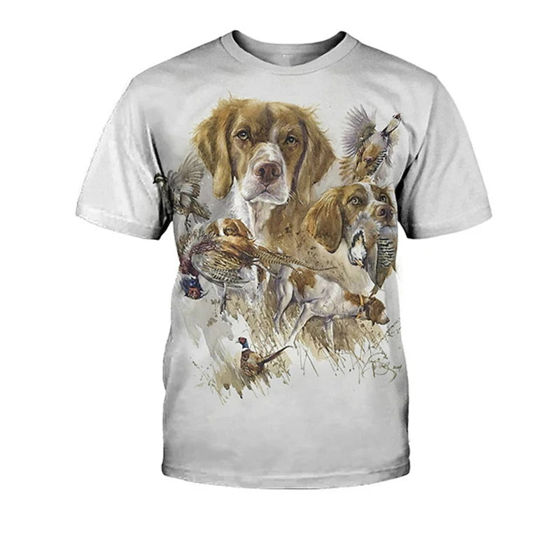 Dachshund Graphic 3D Print Men Women Casual Short Sleeve T Shirt Tees