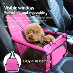 Cozy Pet Car Seat with Safety Harness - Ideal for Small Dogs Travel Basket