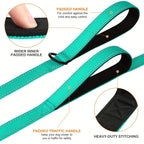 Double Handle Dog Leash, Double-Sided Reflective Night Safety