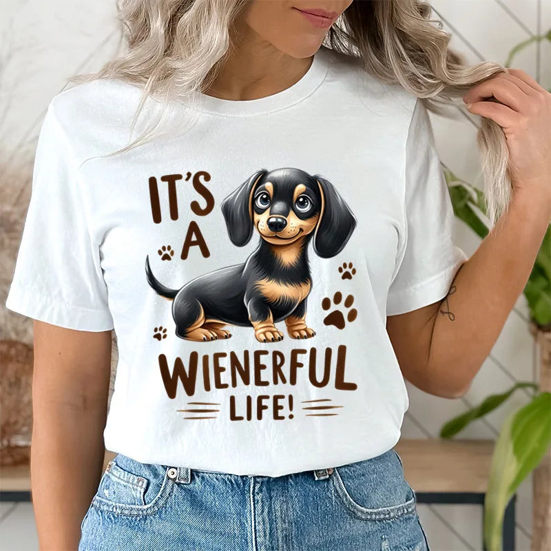 Cute Print T-shirts for Women Summer Short Sleeves Funn Streetwear