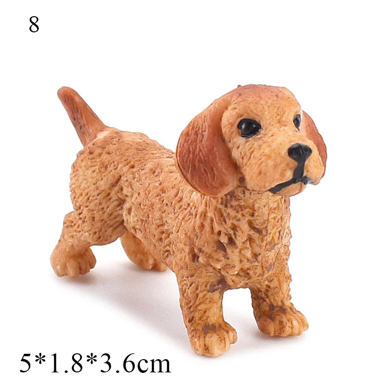 Car Dashboard Toys Decorate Exquisite Mini Resin Dog Figurine