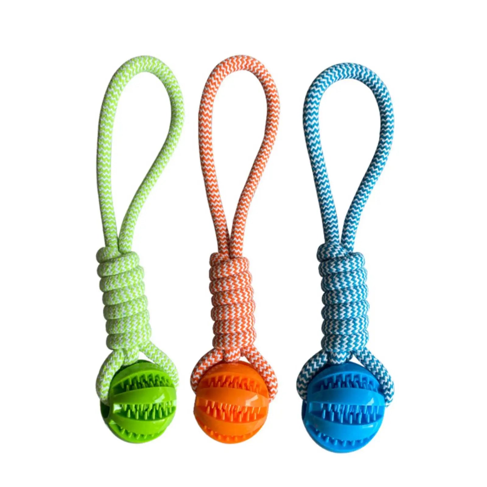 Interactive Rope Rubber Leaking Balls for Small Medium Dogs