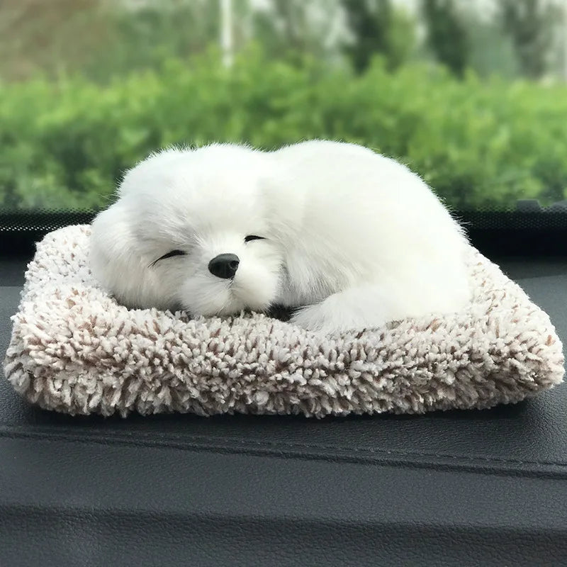 Car Dashboard Decor Cute Simulation Plush Dogs Toy Gift Auto Accessories