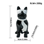 Resin Dog Statues with Sunglasses Cute Animals Figurines Desktop Sculptures