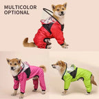Small Raincoat "The Dog Face" Pet Clothes Jumpsuit Jacket Water Resistant for Small Dogs
