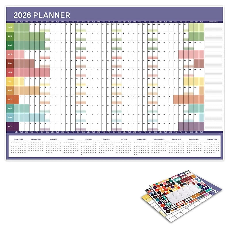 2026 Calendar Full Year Wall Calendar Creative Simple Planner