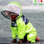 Small Raincoat "The Dog Face" Pet Clothes Jumpsuit Jacket Water Resistant for Small Dogs
