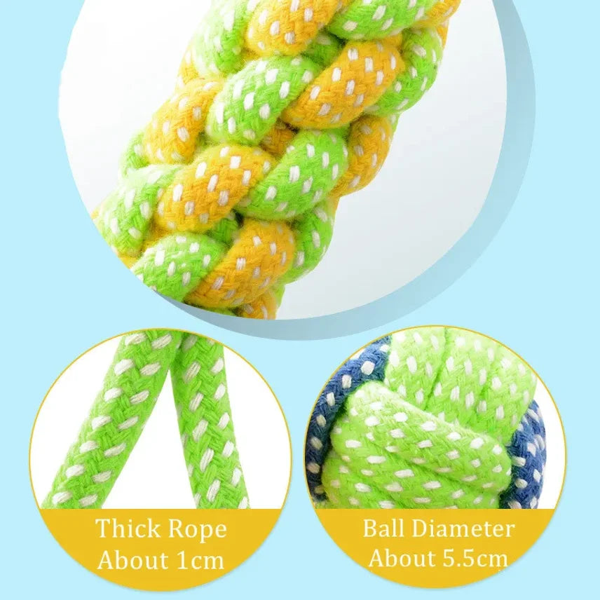 Toy Interactive Cotton Rope Dog Toy Ball for Dogs Accessories