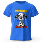 Cartoon Dog Portrait Print 100% Cotton T-Shirt, Soft Fabric Round Neck Short Sleeve Tee