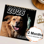 Funny Magical Dog Wall Calendar 2026