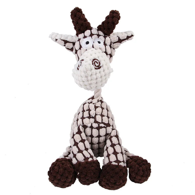 Corduroy Small Animal Plush Squeaky Dog Toy