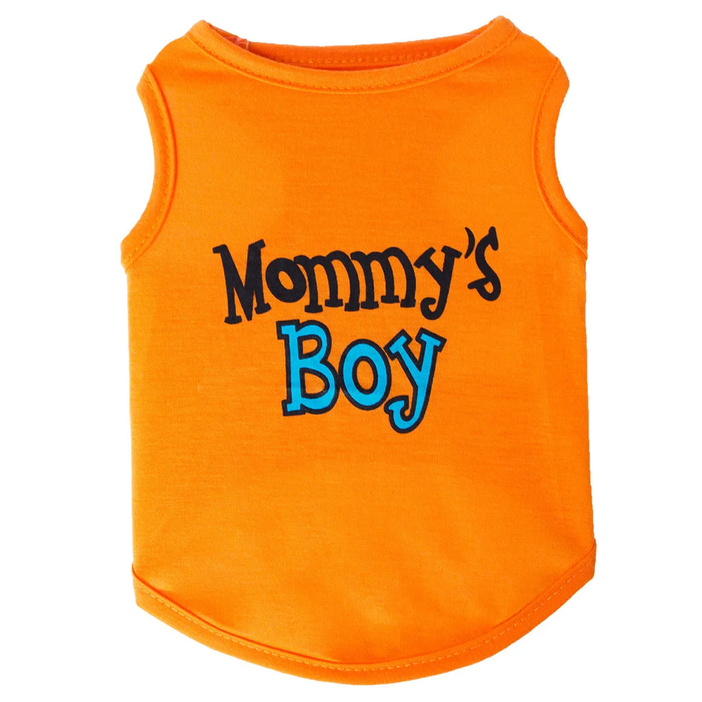 Summer Small Dog Vest Letter Print Pet Pullover Soft Comfortable Sleeveless T-shirt