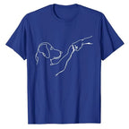 Punch Hand Dog Man Friendship Bump Dog's Paw T-Shirt Animal Lover