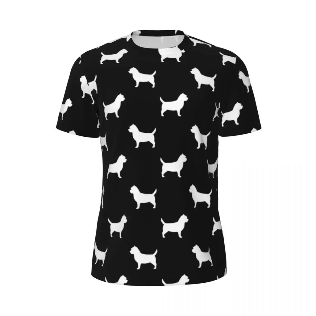 Cartoon Dog Running T Shirt Summer Funny Animal Print Design Tops
