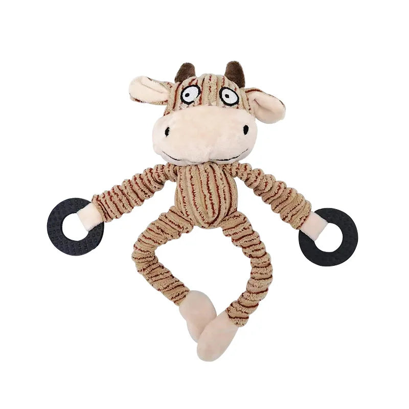 Donkey Plush Stuffed Dog Toy Squeaky Chew