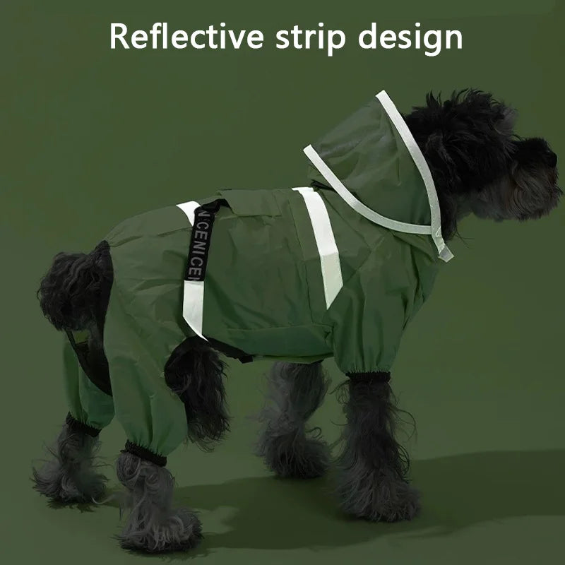 Small and medium-sized raincoat, rainproof with traction rope