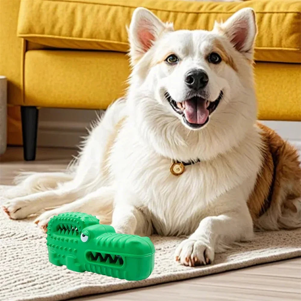 Dog Chew Toys for Aggressive Chewers Squeaky Tough Durable Toothbrush