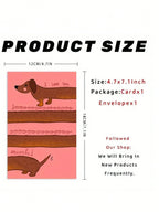 Valentine's Day Greeting Card with Envelope, Love You So Much Dachshund Design