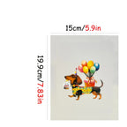 Interactive 3D Pop-Up Birthday Card with Animated Dachshund